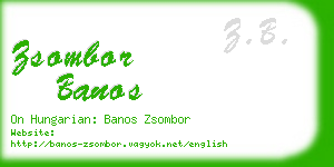 zsombor banos business card